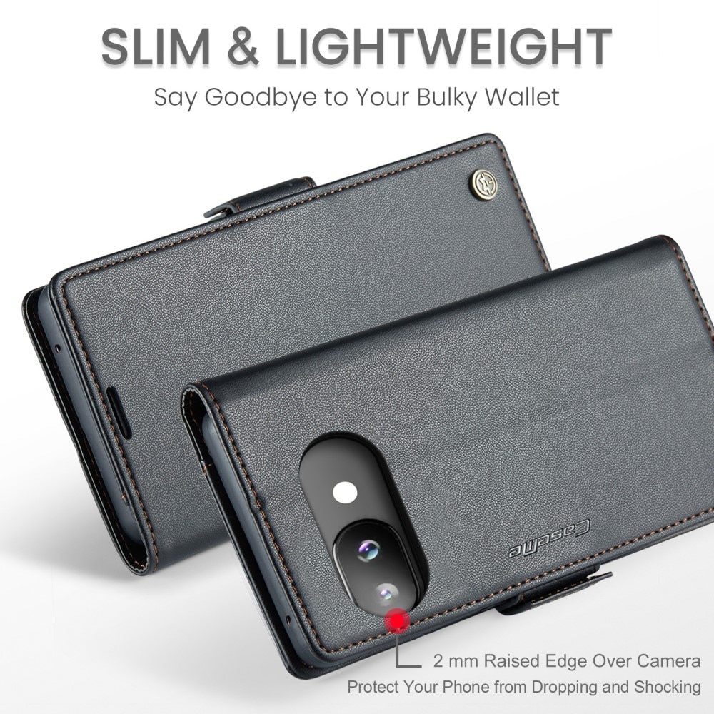 Funda delgada con solapa anti-RFID Google Pixel 9a Negro
