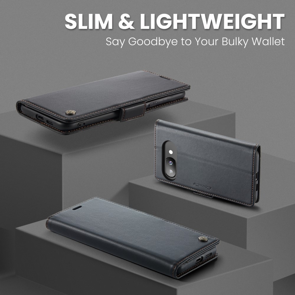 Funda delgada con solapa anti-RFID Google Pixel 9a Negro