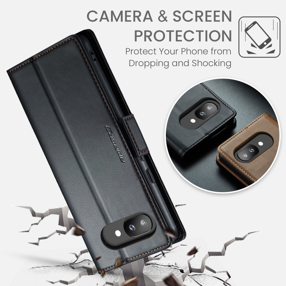 Funda delgada con solapa anti-RFID Google Pixel 9a Negro