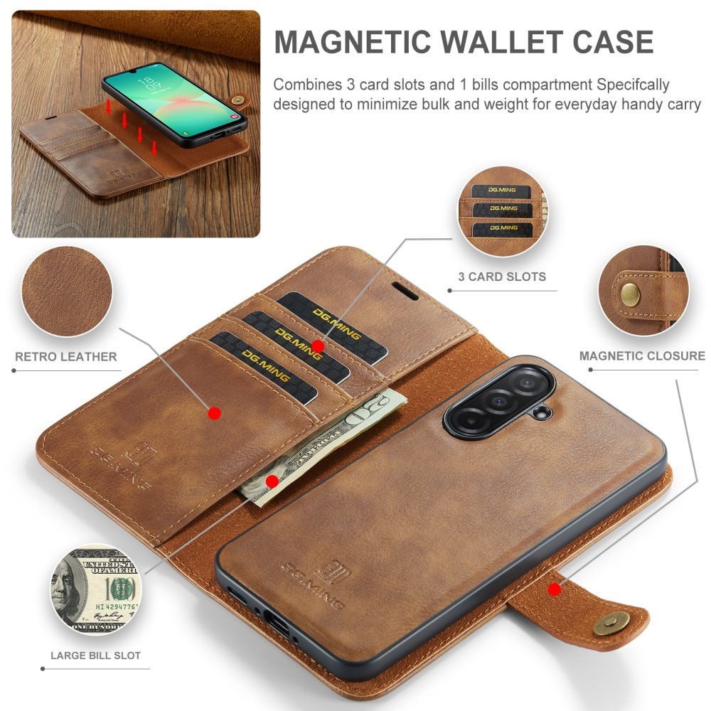 Cartera Magnet Wallet Samsung Galaxy A26 Cognac