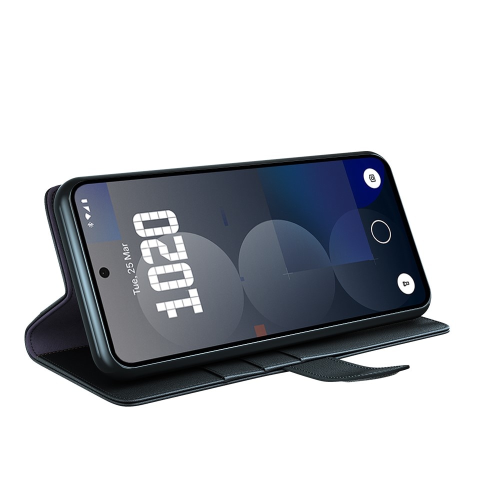Funda de cuero genuino Nothing Phone 3a Pro, Negro