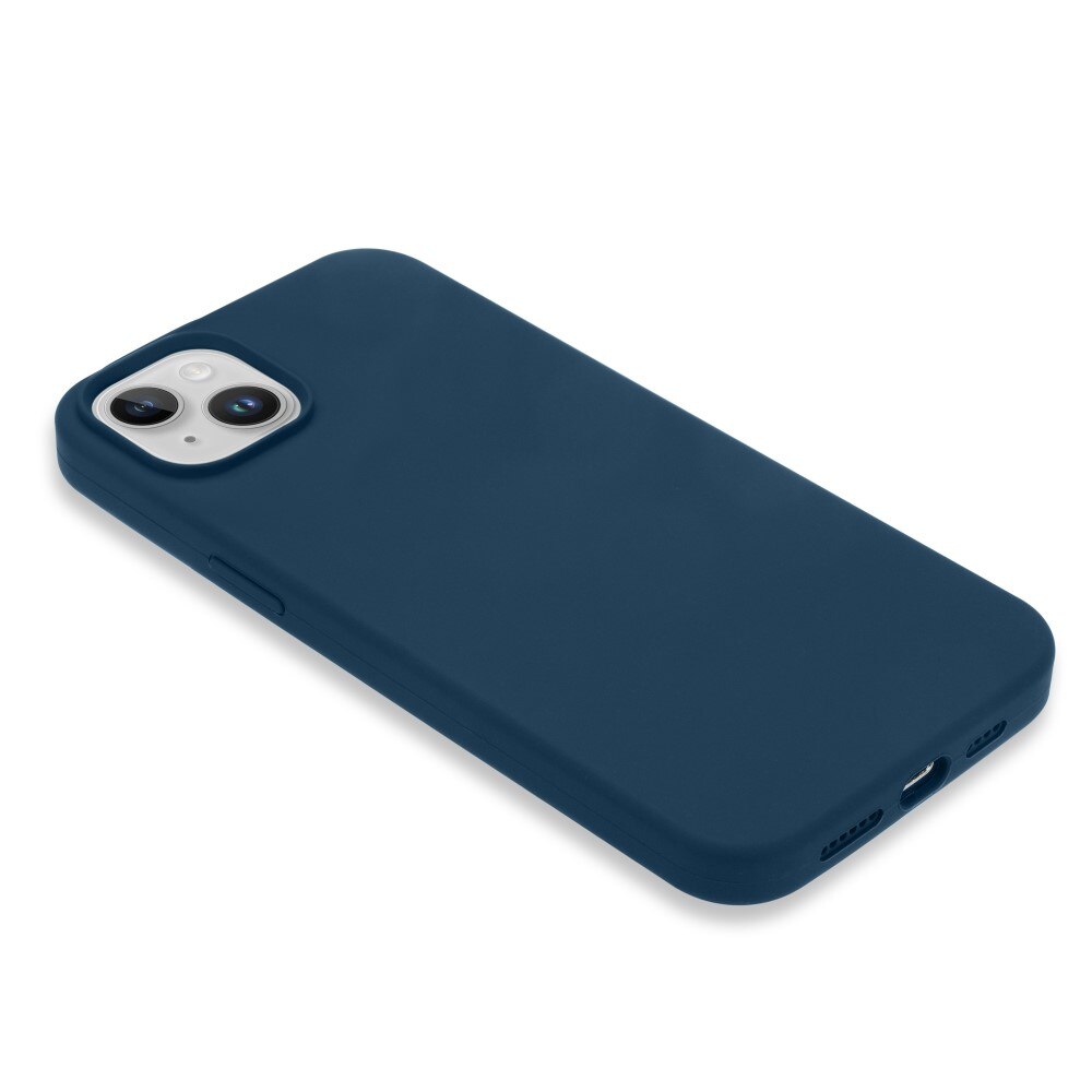 Funda de silicona iPhone 14 azul