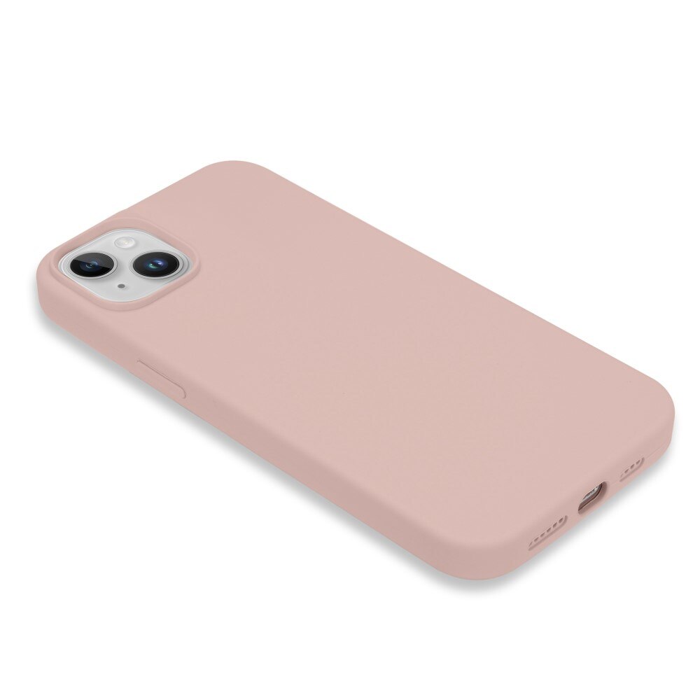 Funda de silicona iPhone 14 rosado