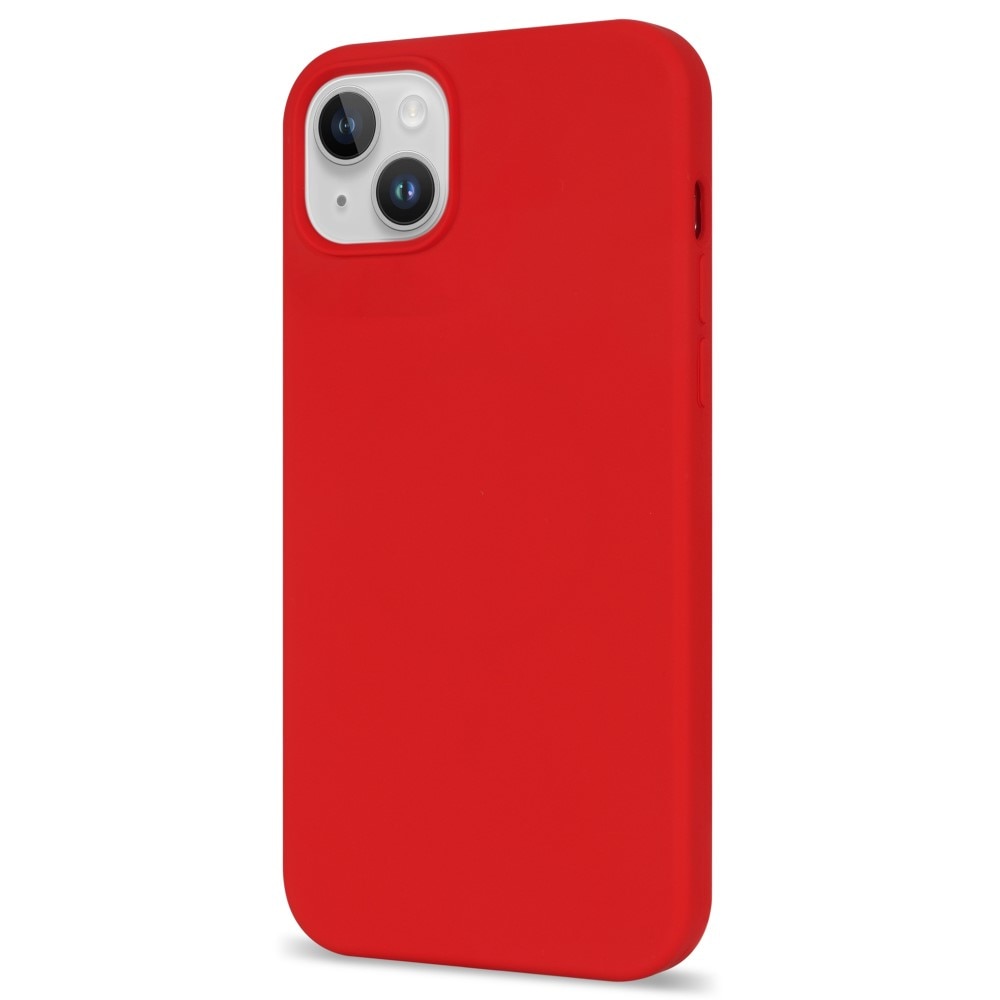 Funda de silicona iPhone 14 rojo
