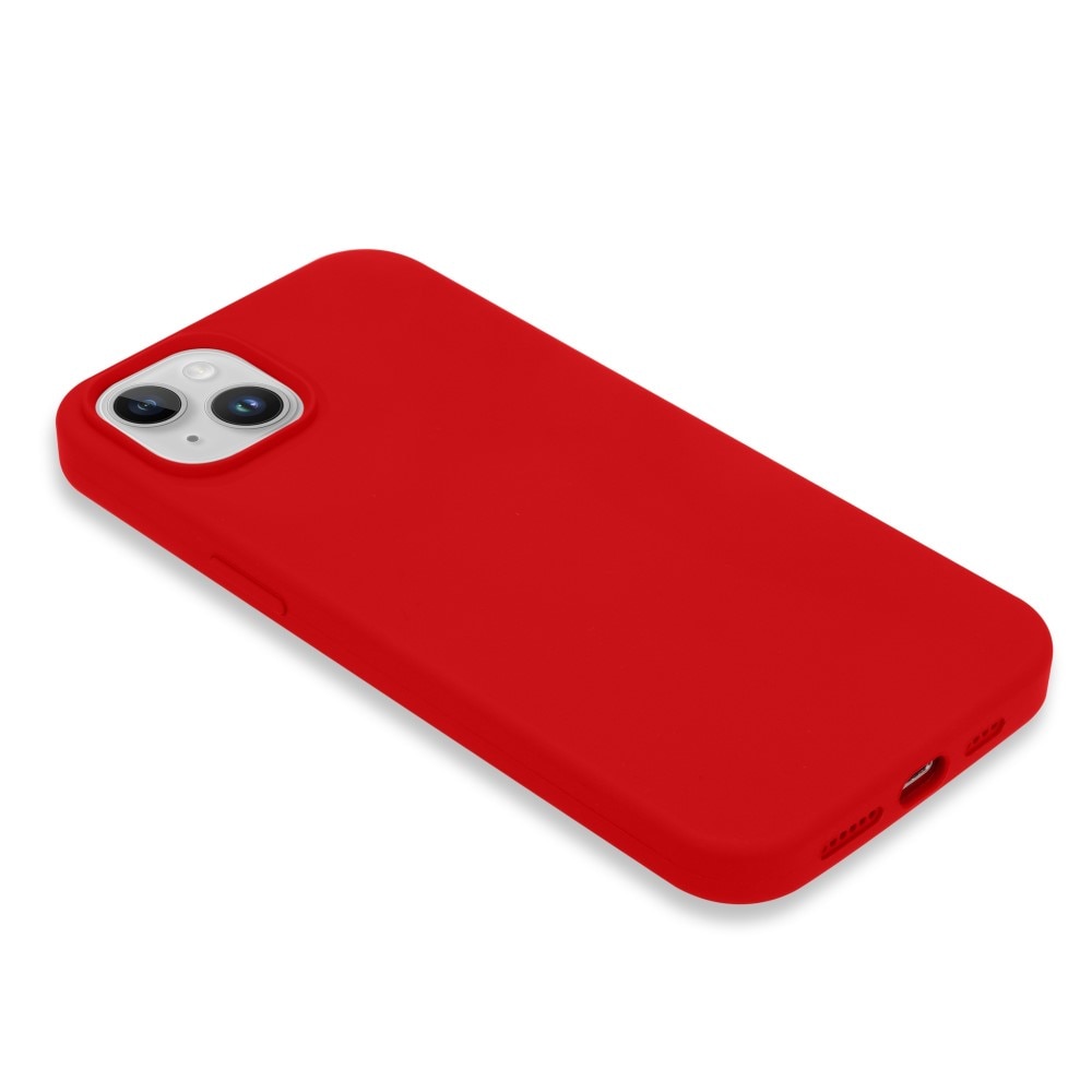 Funda de silicona iPhone 14 rojo