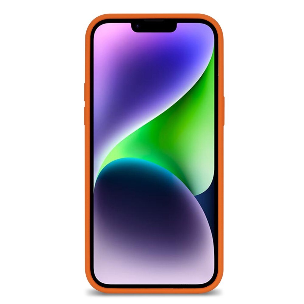 Funda de silicona iPhone 14 naranja