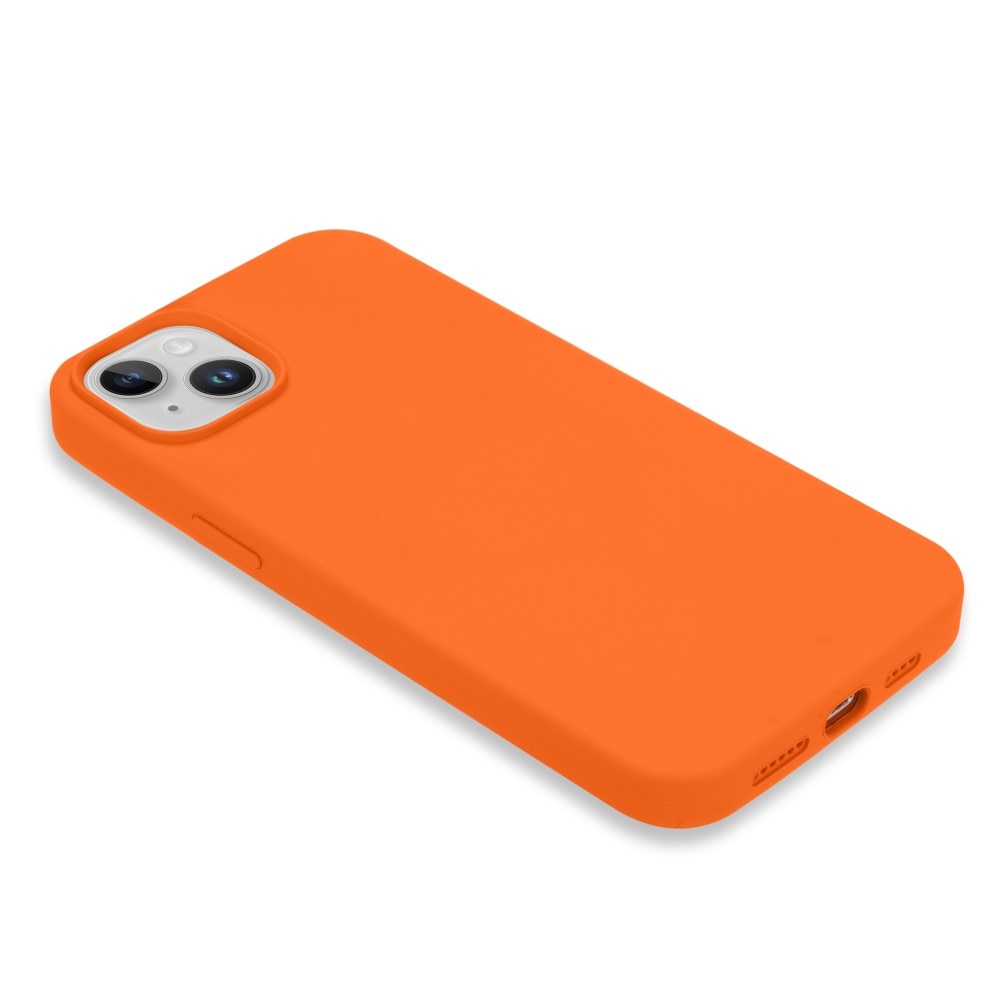 Funda de silicona iPhone 14 naranja
