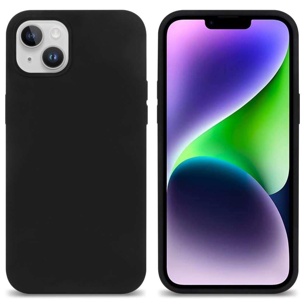 Funda de silicona iPhone 14 Plus negro