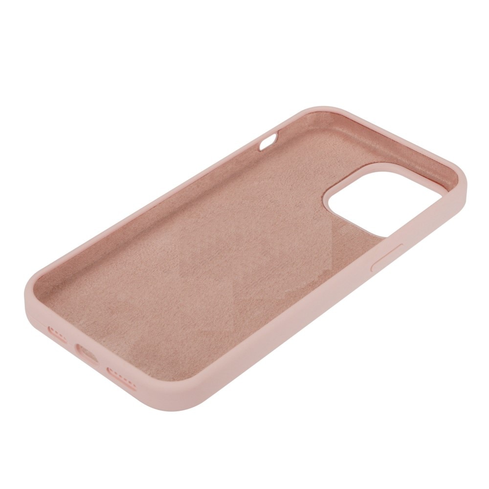 Funda de silicona iPhone 14 Plus rosado