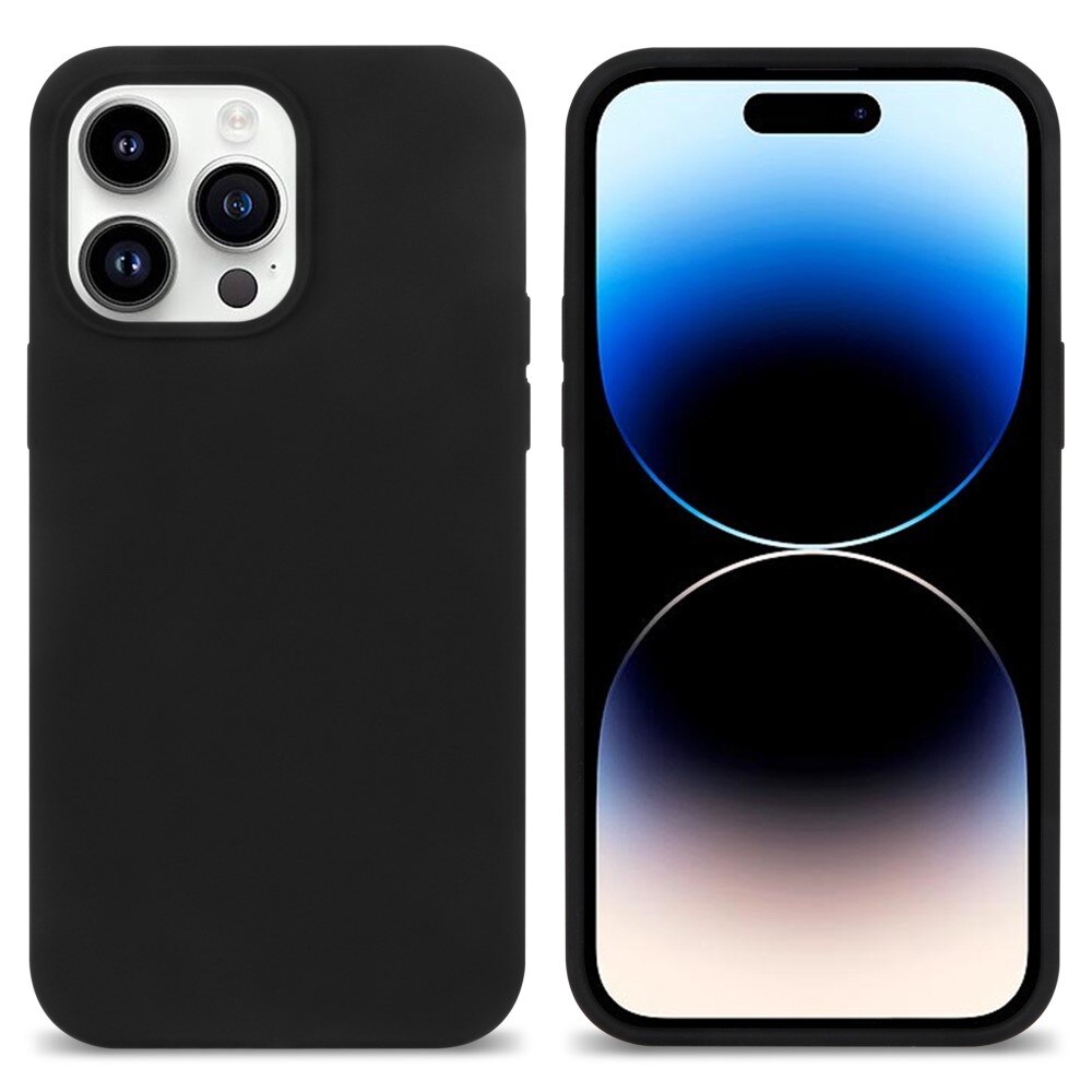 Funda de silicona iPhone 14 Pro negro