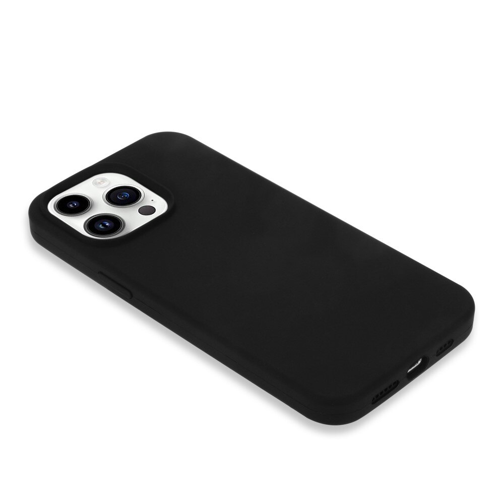 Funda de silicona iPhone 14 Pro negro