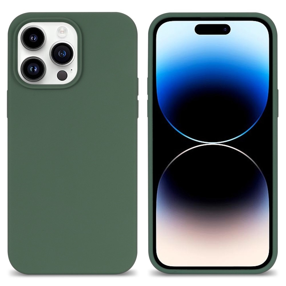 Funda de silicona iPhone 14 Pro verde