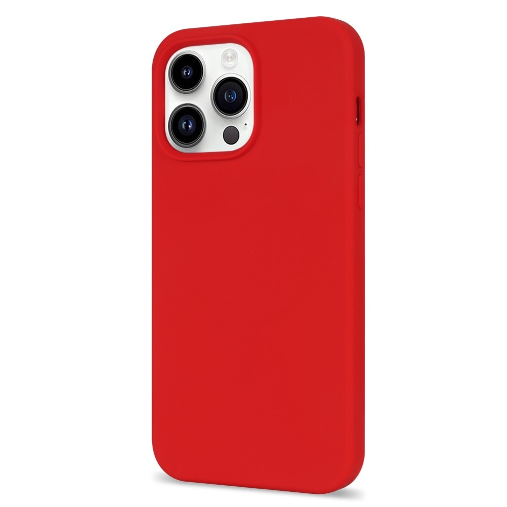 Funda de silicona iPhone 14 Pro rojo