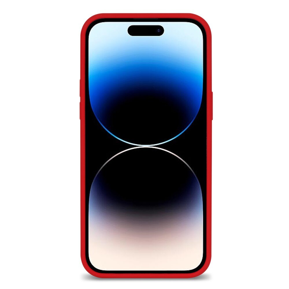 Funda de silicona iPhone 14 Pro rojo