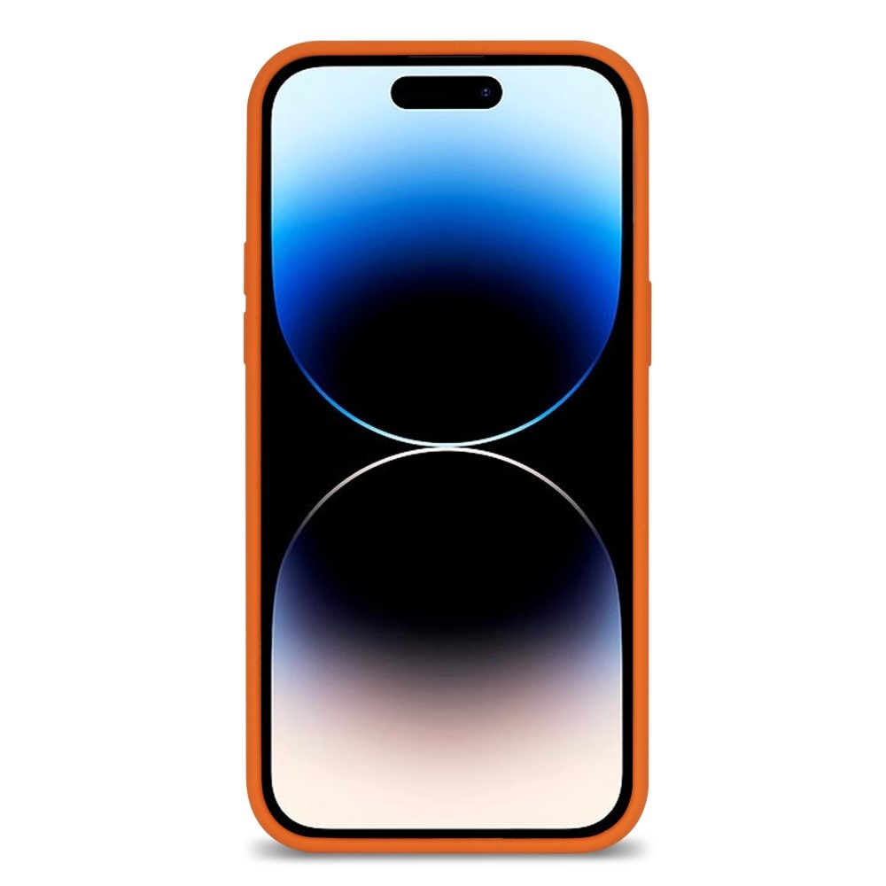 Funda de silicona iPhone 14 Pro naranja