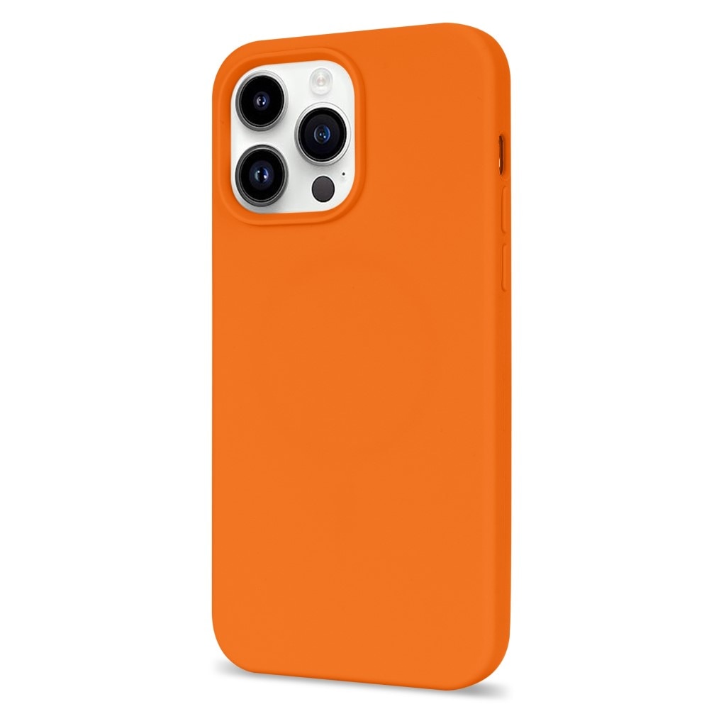 Funda de silicona iPhone 14 Pro naranja