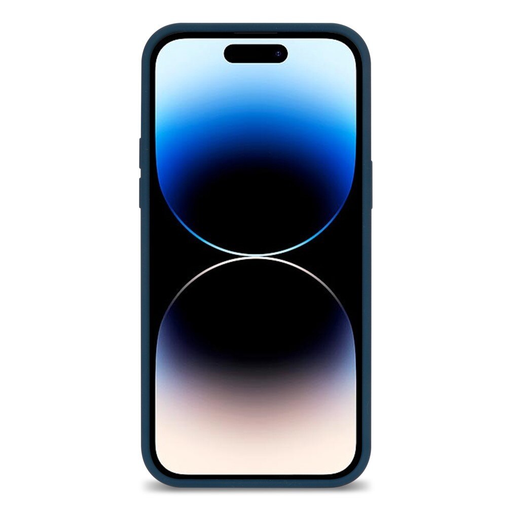 Funda de silicona iPhone 14 Pro Max azul