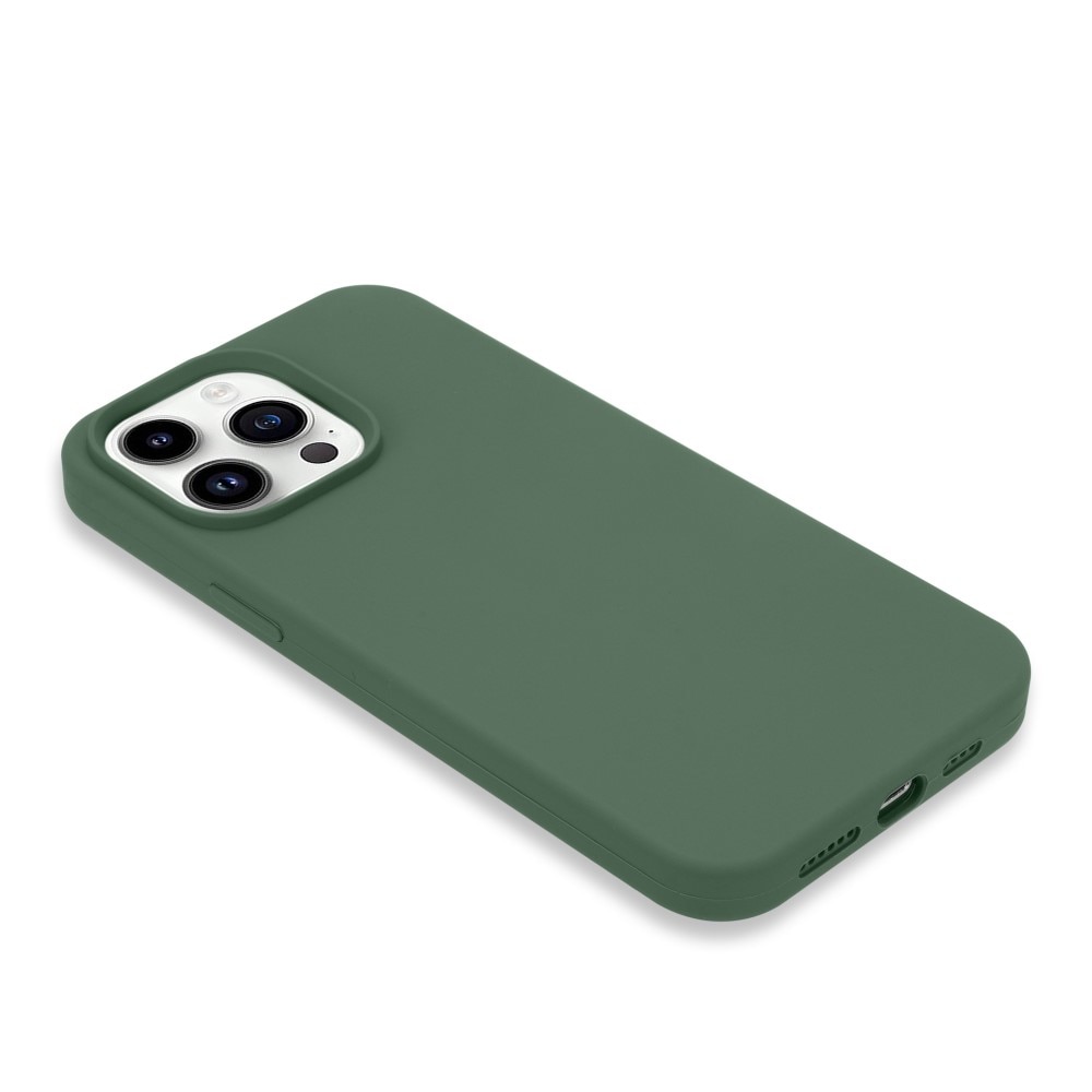 Funda de silicona iPhone 14 Pro Max verde