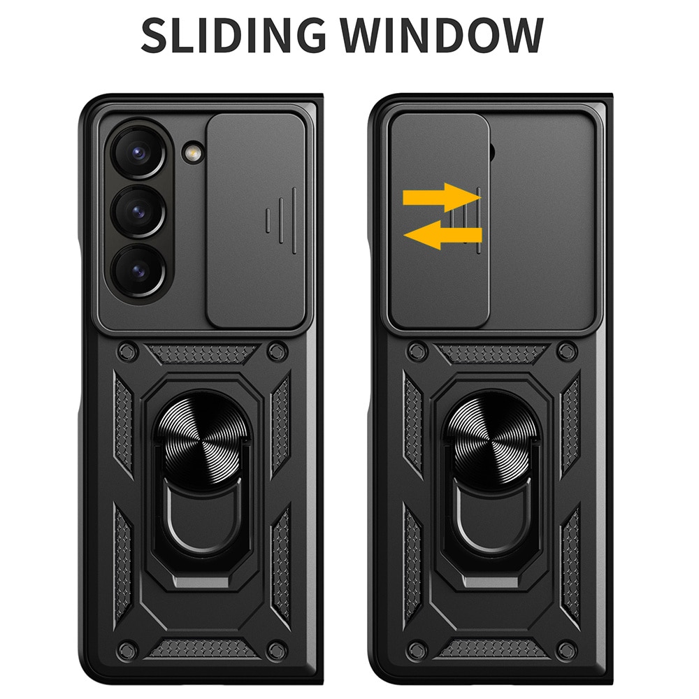 Funda híbrida Tech Ring y Protector Cámara Samsung Galaxy Z Fold 7, negro