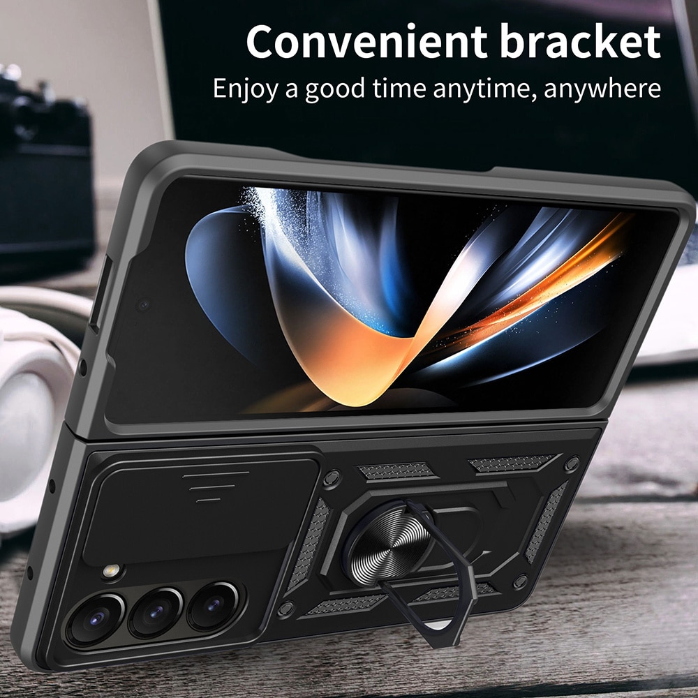 Funda híbrida Tech Ring y Protector Cámara Samsung Galaxy Z Fold 7, negro
