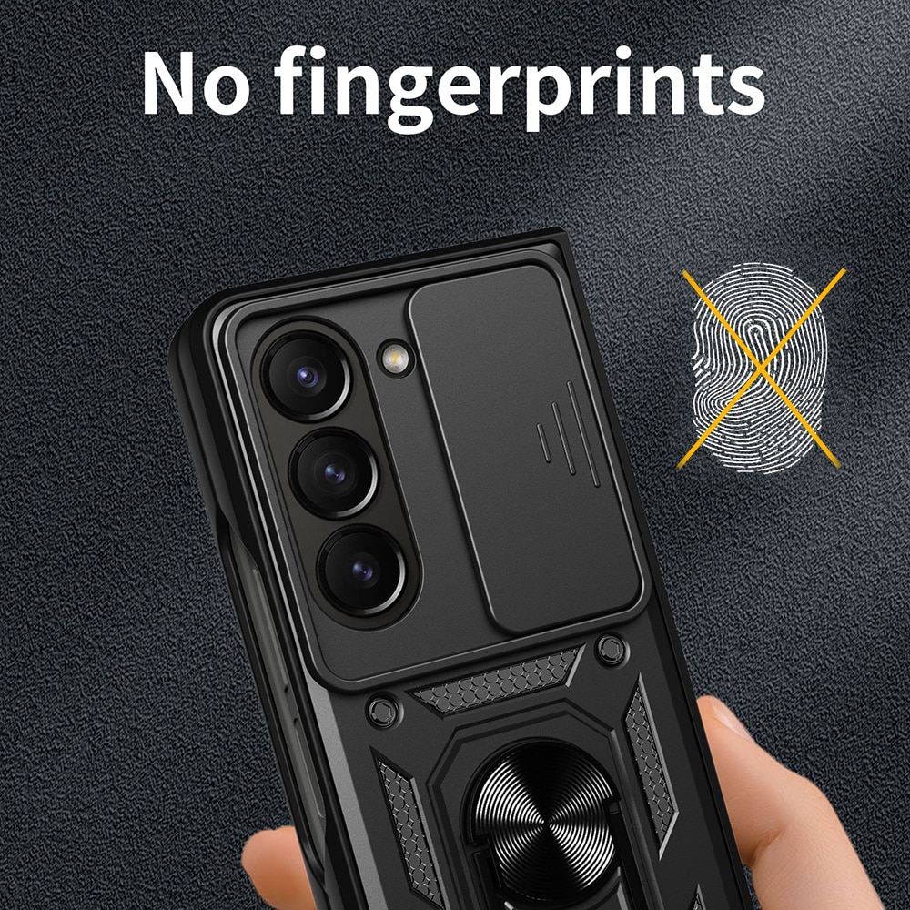 Funda híbrida Tech Ring y Protector Cámara Samsung Galaxy Z Fold 7, negro