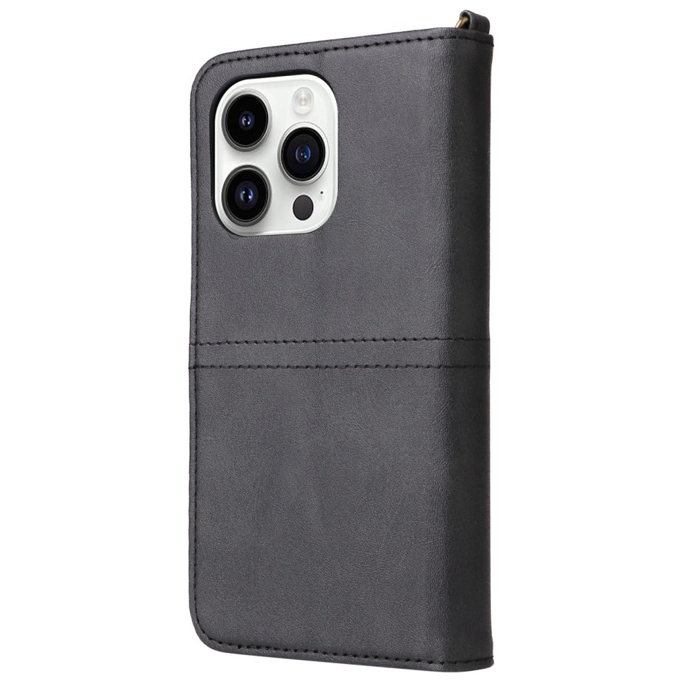 Magnet Leather Wallet iPhone 14 Pro Negro
