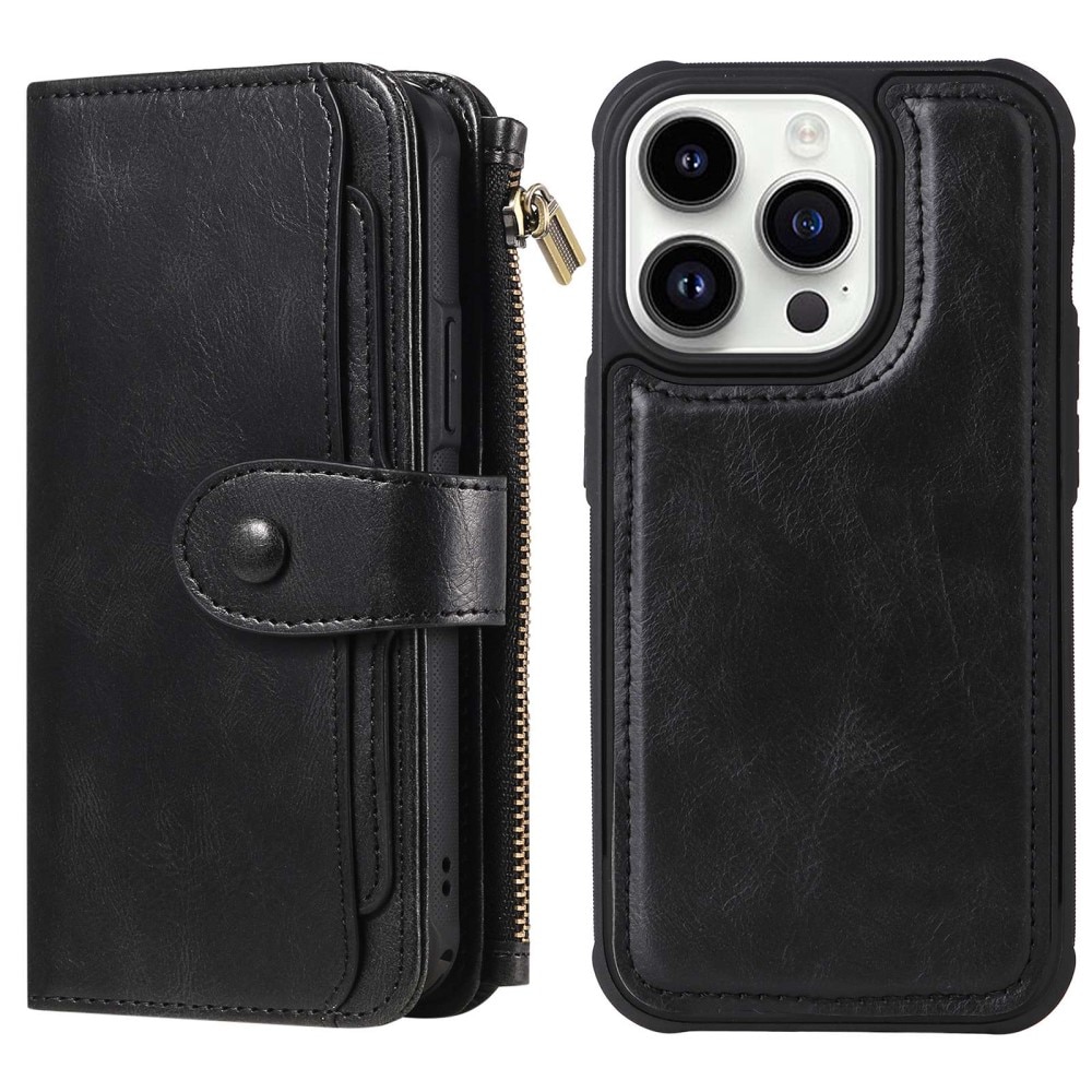 Magnet Leather Multi Wallet iPhone 14 Pro Negro