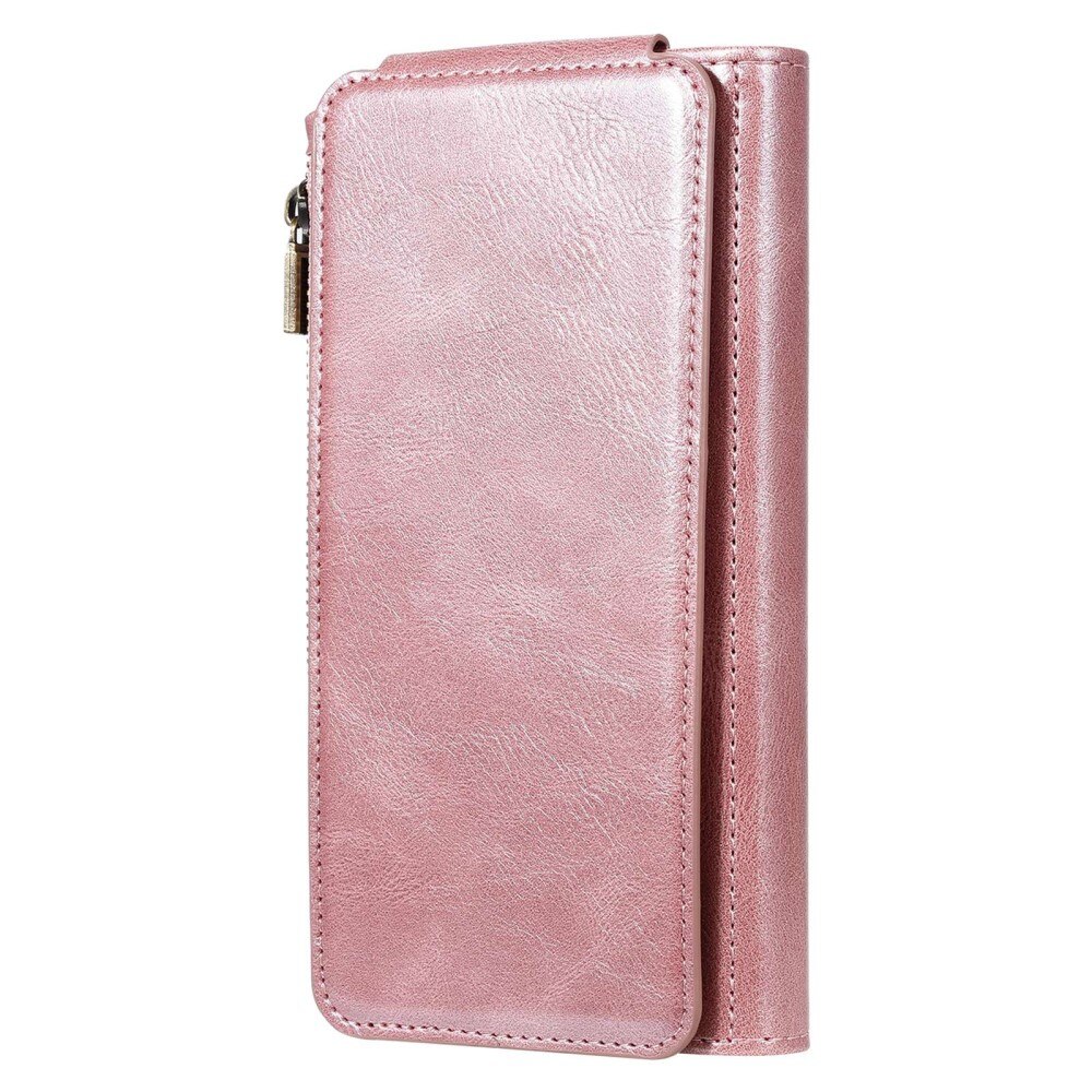 Magnet Leather Multi Wallet iPhone 14 Pro Rosado