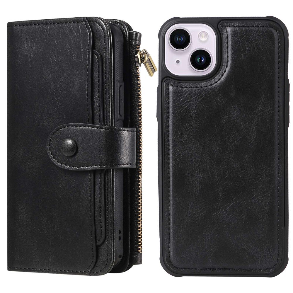 Magnet Leather Multi Wallet iPhone 14 negro