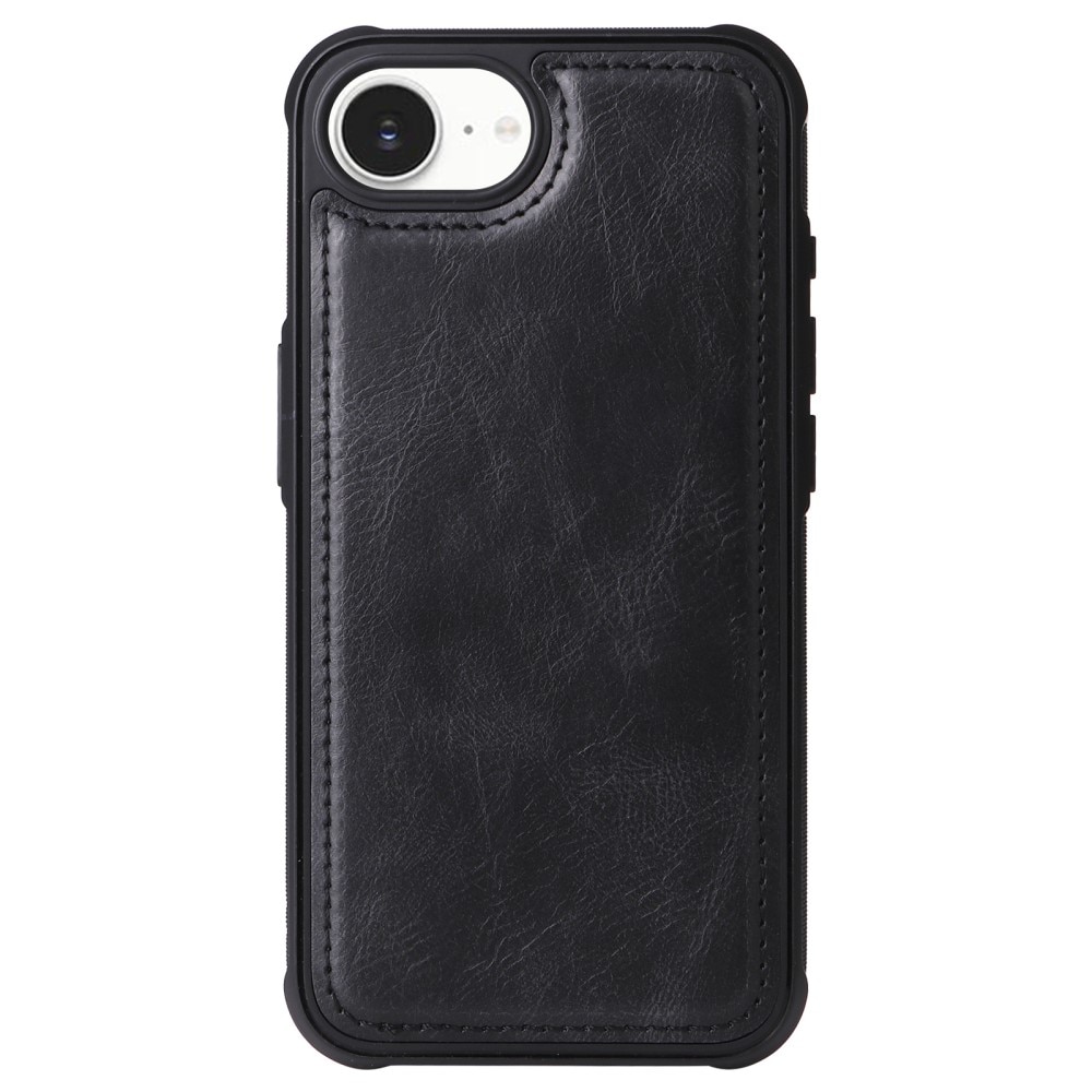 Magnet Leather Multi Wallet iPhone 16e negro