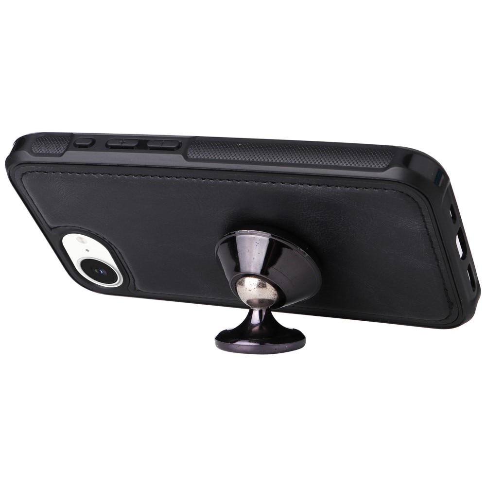 Magnet Leather Multi Wallet iPhone 16e negro