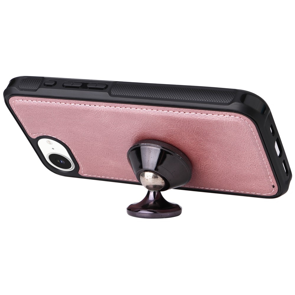Magnet Leather Multi Wallet iPhone 16e Rosa