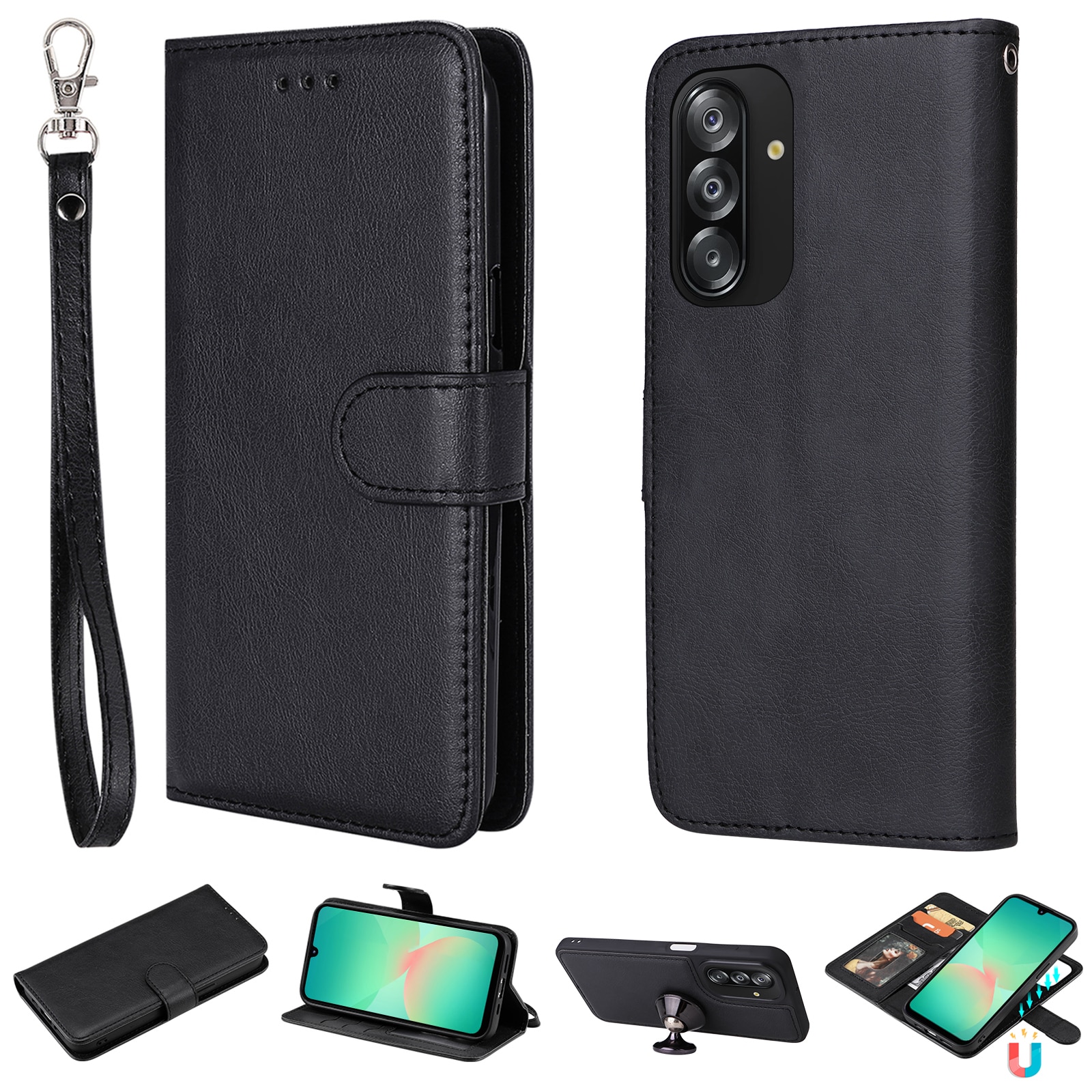Funda magnética Samsung Galaxy A17 Negro