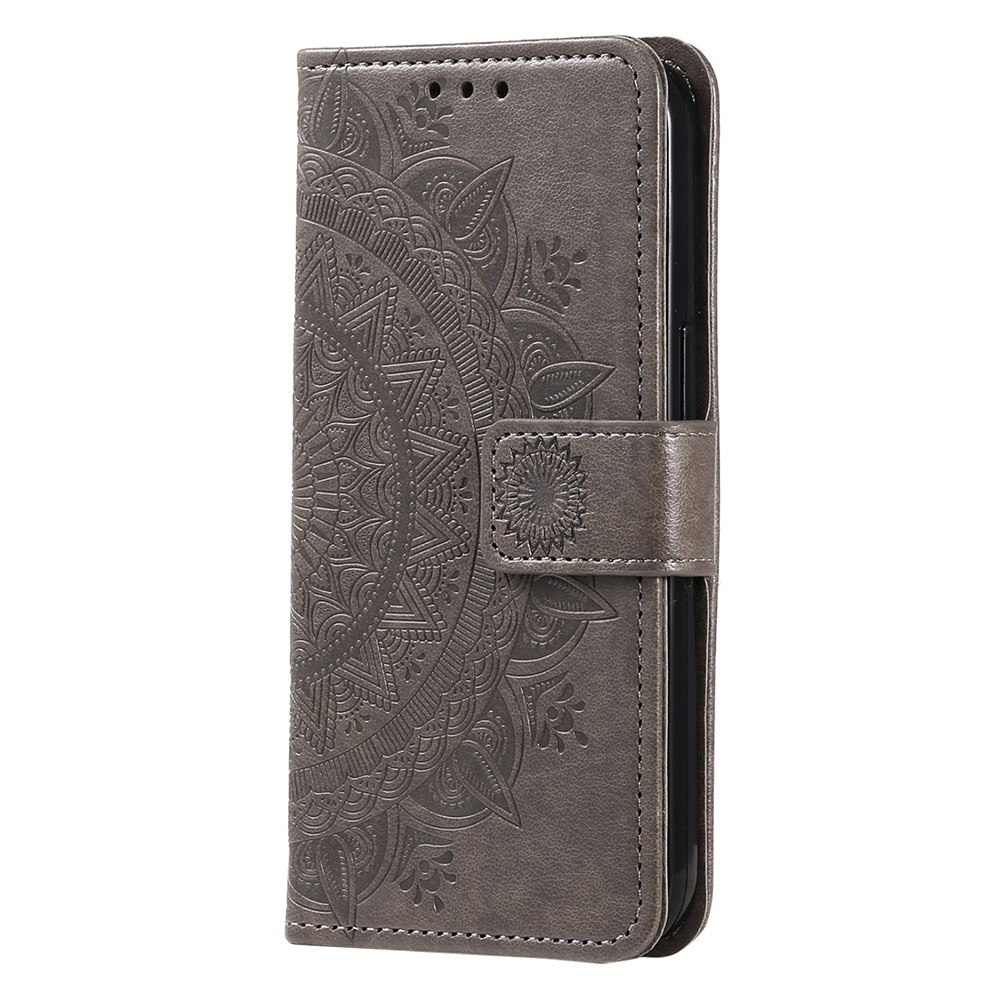 Funda de Cuero Mandala Sony Xperia 1 VII Gris