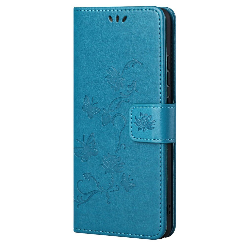 Funda de Cuero con Mariposas Xiaomi 12T/12T Pro, Azul
