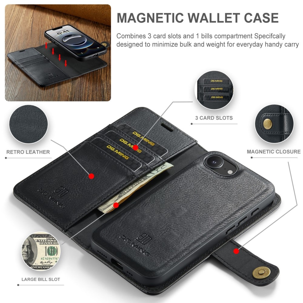 Cartera Magnet Wallet iPhone 16e Black