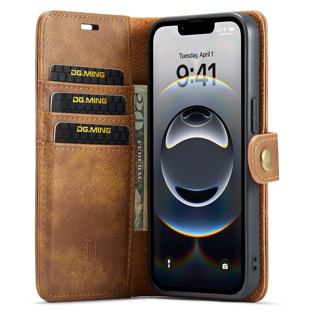 Cartera Magnet Wallet iPhone 16e Cognac
