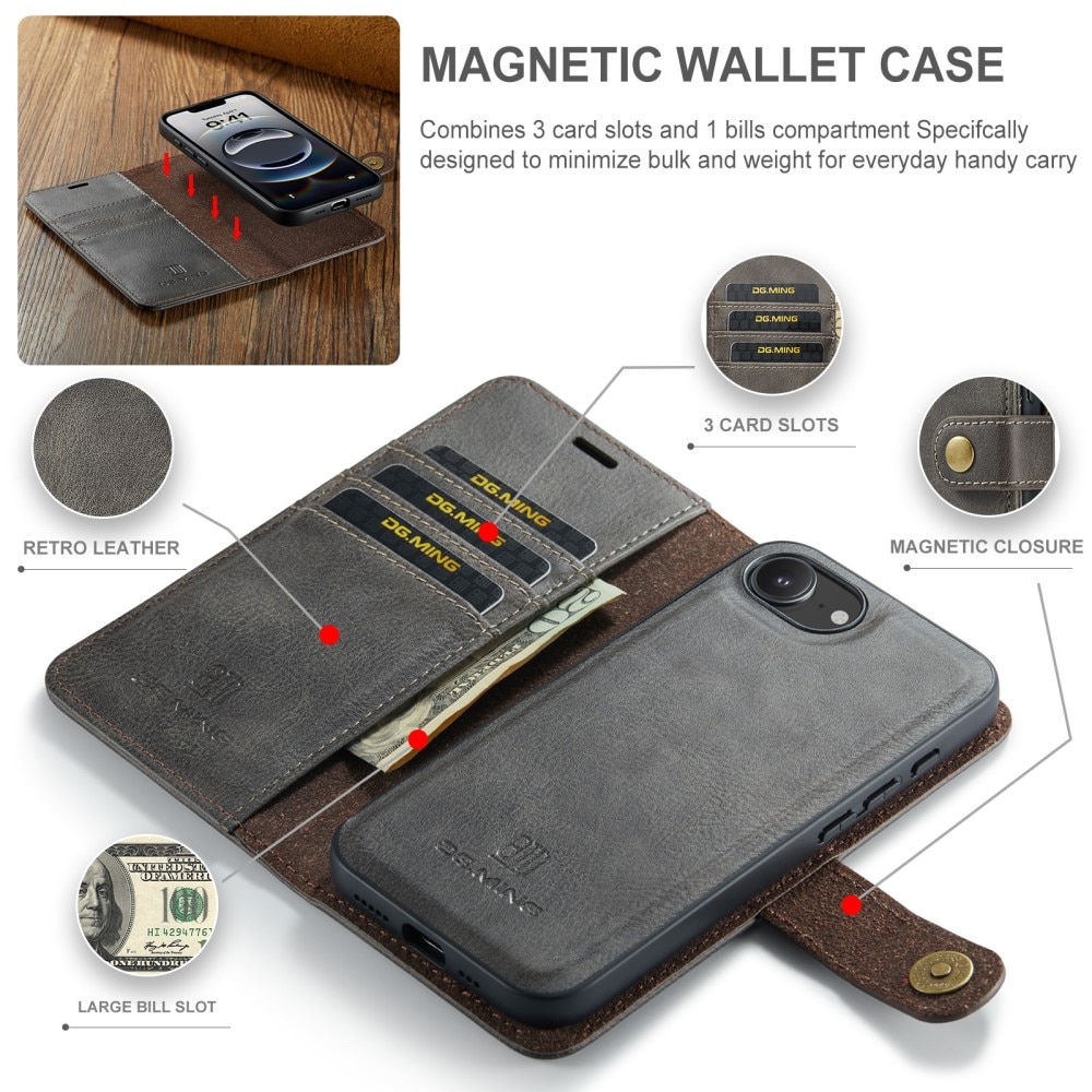 Cartera Magnet Wallet iPhone 16e Brown