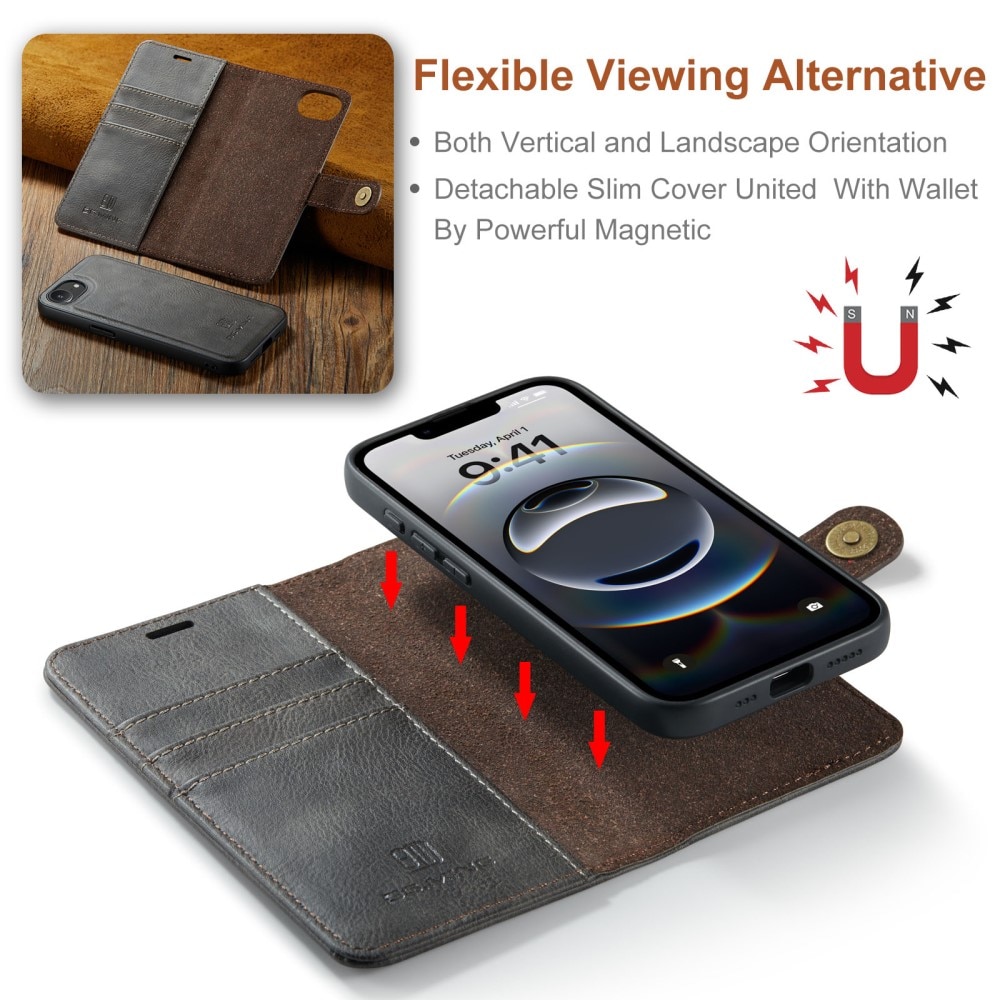Cartera Magnet Wallet iPhone 16e Brown