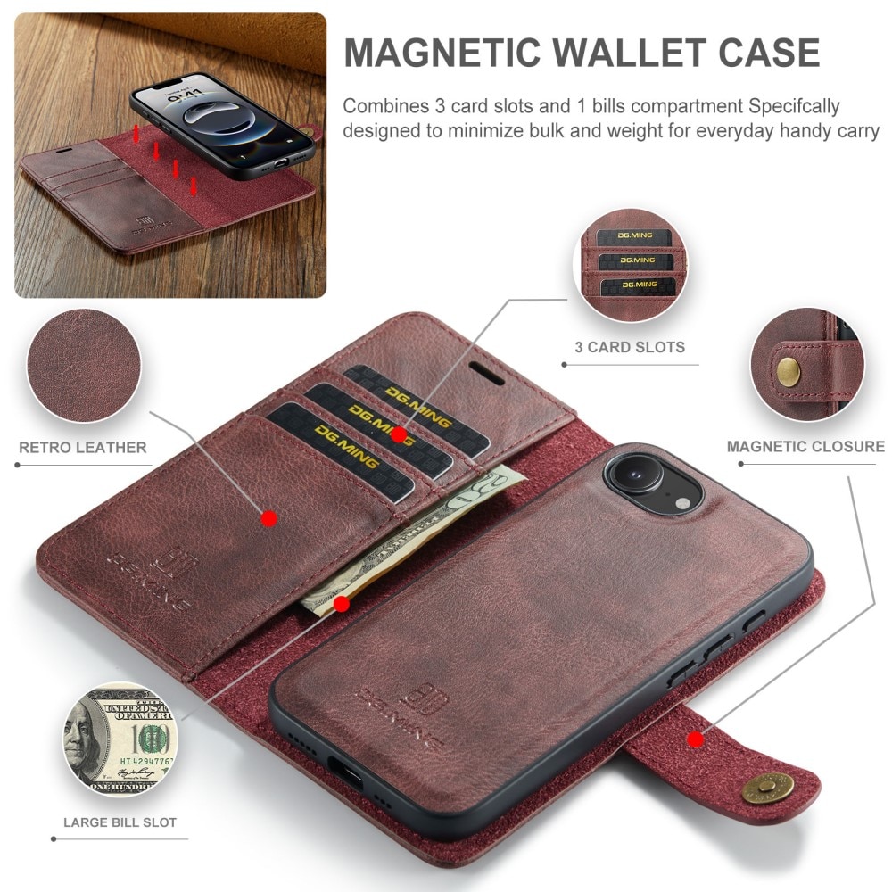 Cartera Magnet Wallet iPhone 16e Red