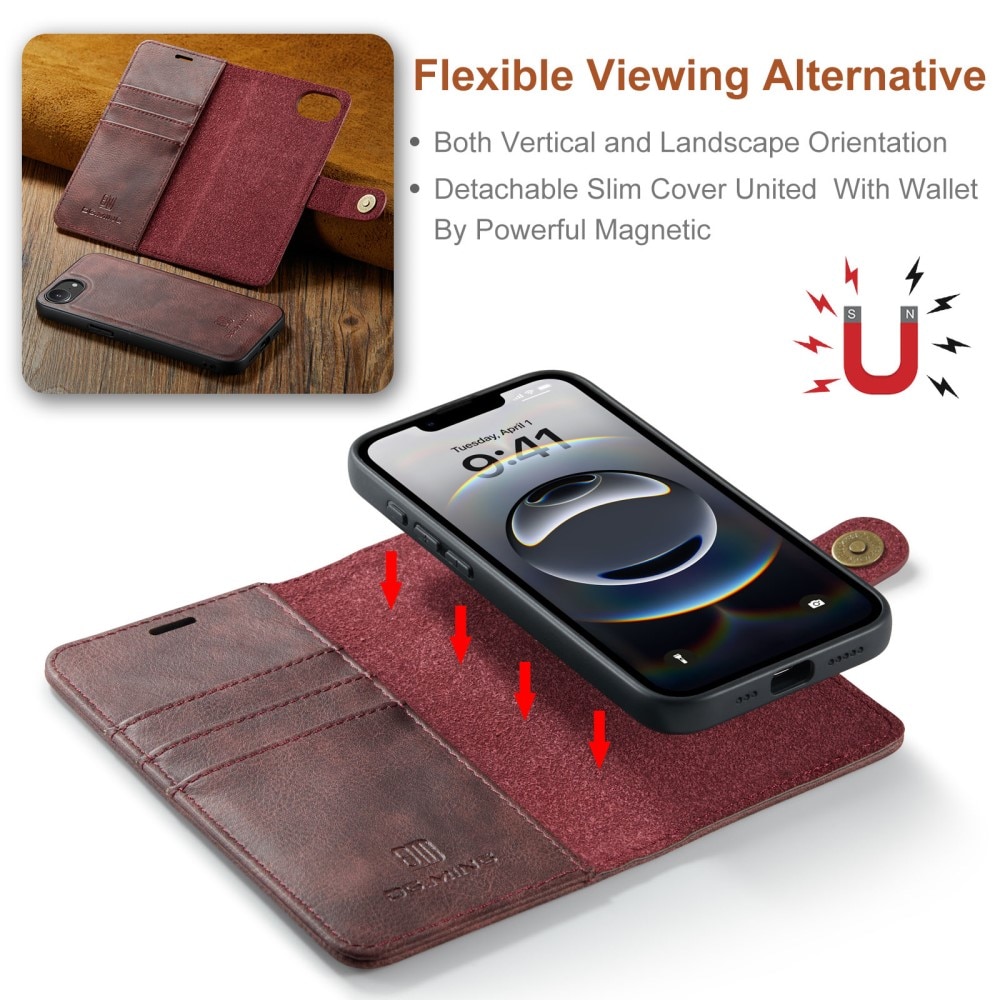 Cartera Magnet Wallet iPhone 16e Red
