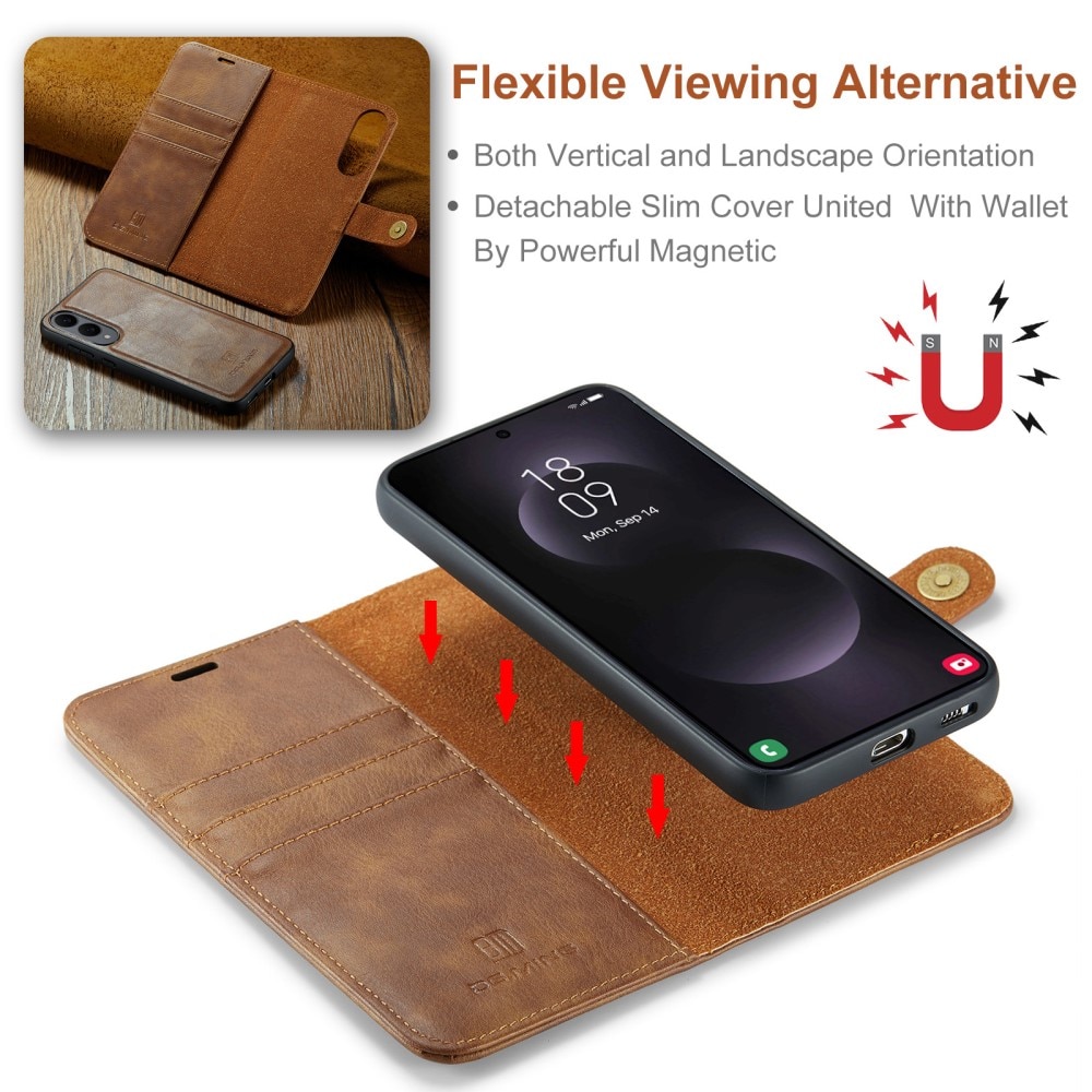 Cartera Magnet Wallet Samsung Galaxy S25 Edge Cognac