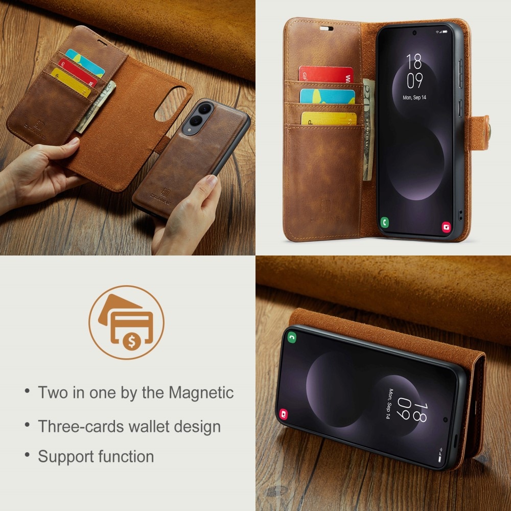 Cartera Magnet Wallet Samsung Galaxy S25 Edge Cognac