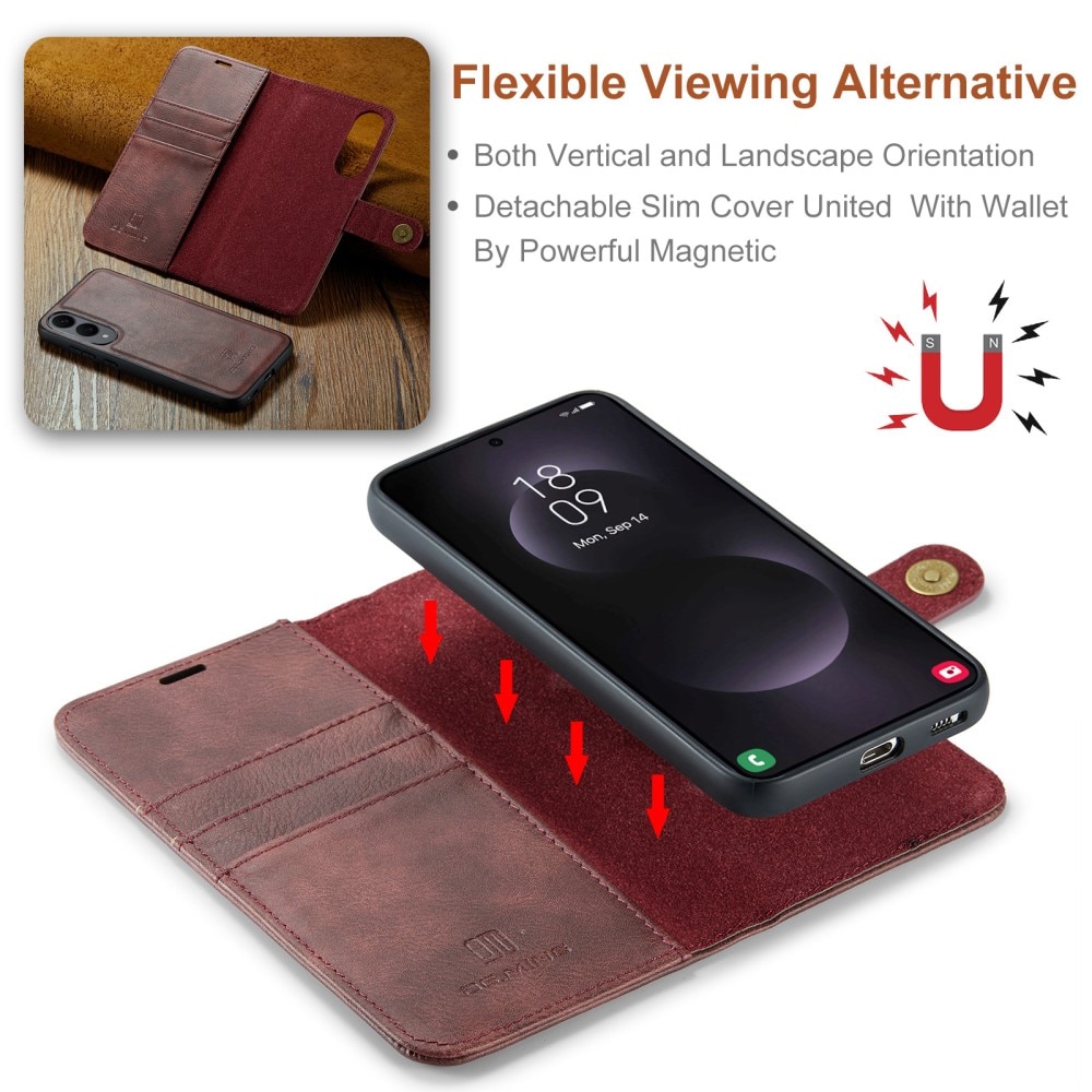 Cartera Magnet Wallet Samsung Galaxy S25 Edge Red