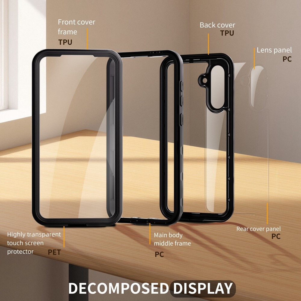 Funda Híbrida Impermeable Samsung Galaxy A56 transparente