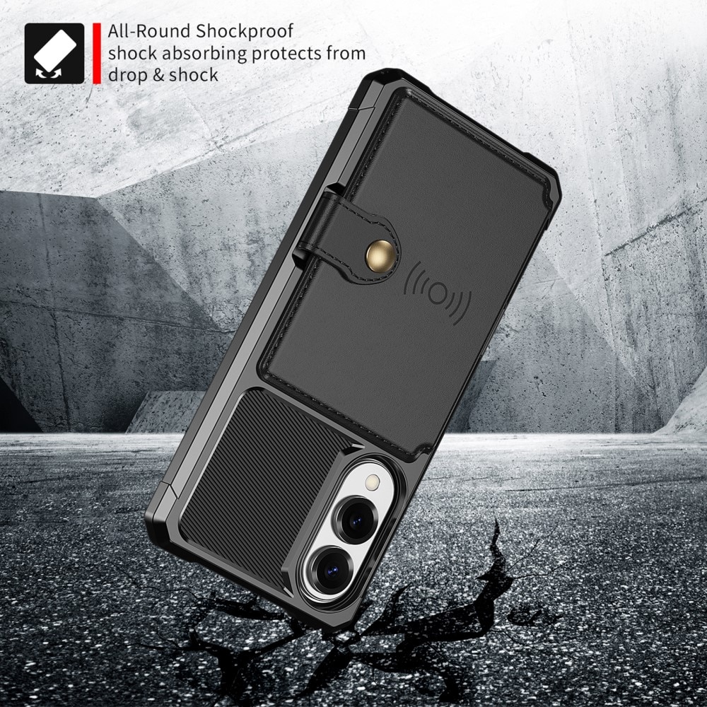 Funda con tarjetero Tough Multi-slot Samsung Galaxy S25 Edge Negro