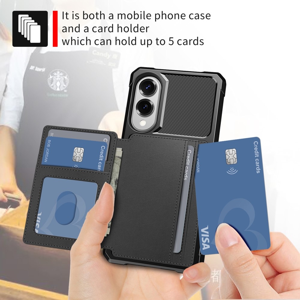 Funda con tarjetero Tough Multi-slot Samsung Galaxy S25 Edge Negro