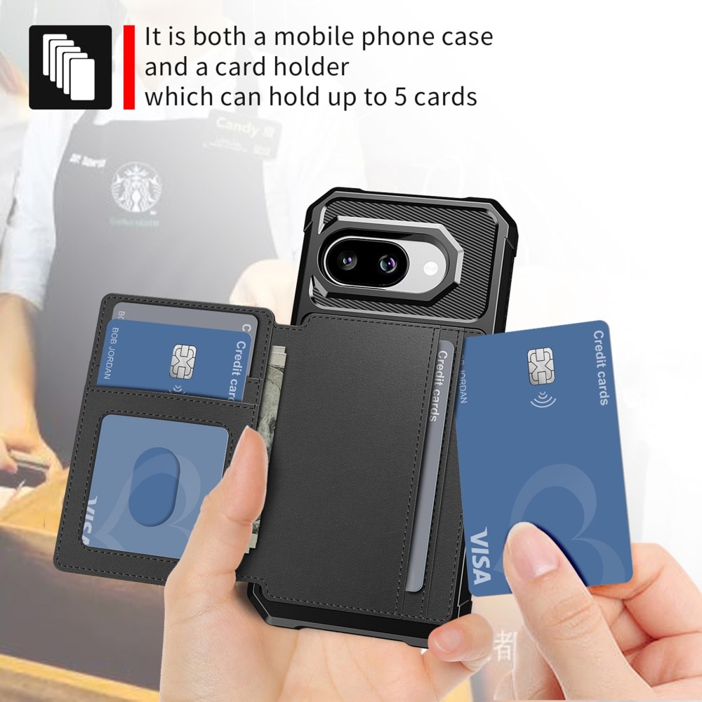 Funda con tarjetero Tough Multi-slot Google Pixel 9a Negro