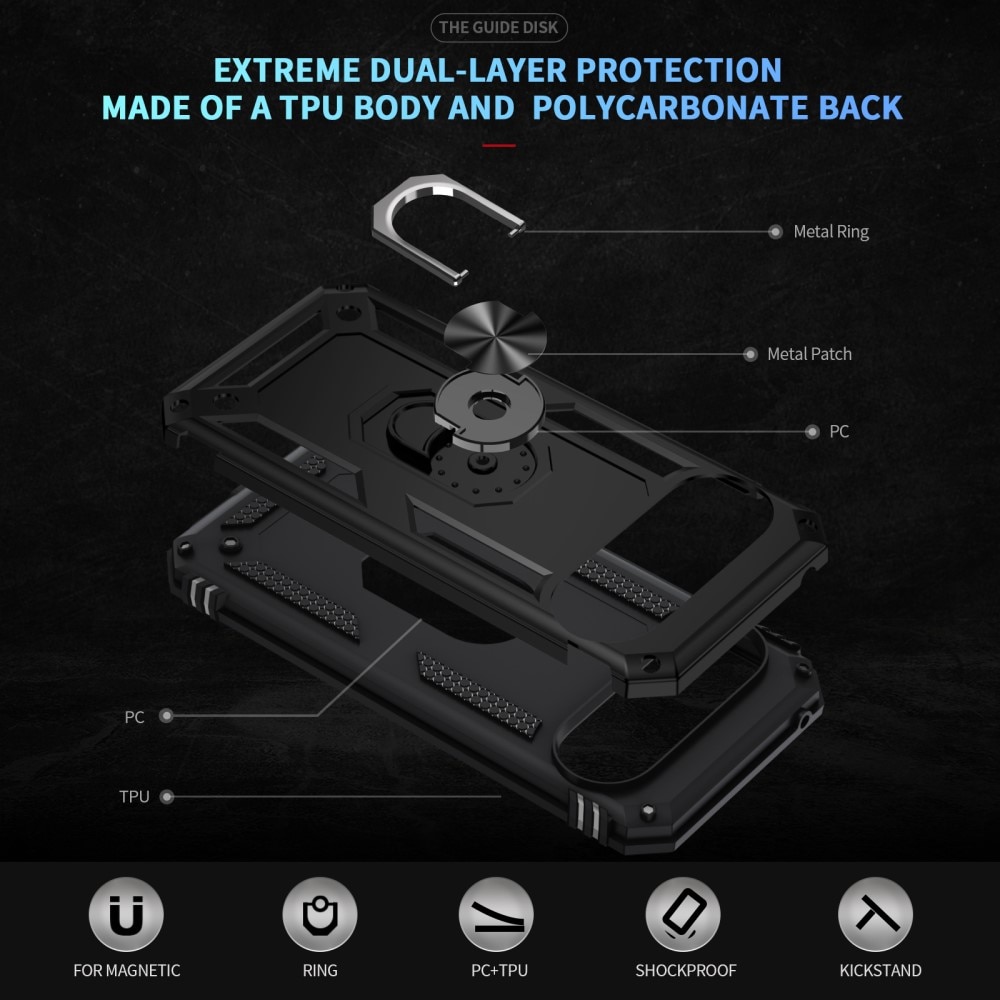 Funda híbrida Tech Ring Google Pixel 10 Pro XL negro