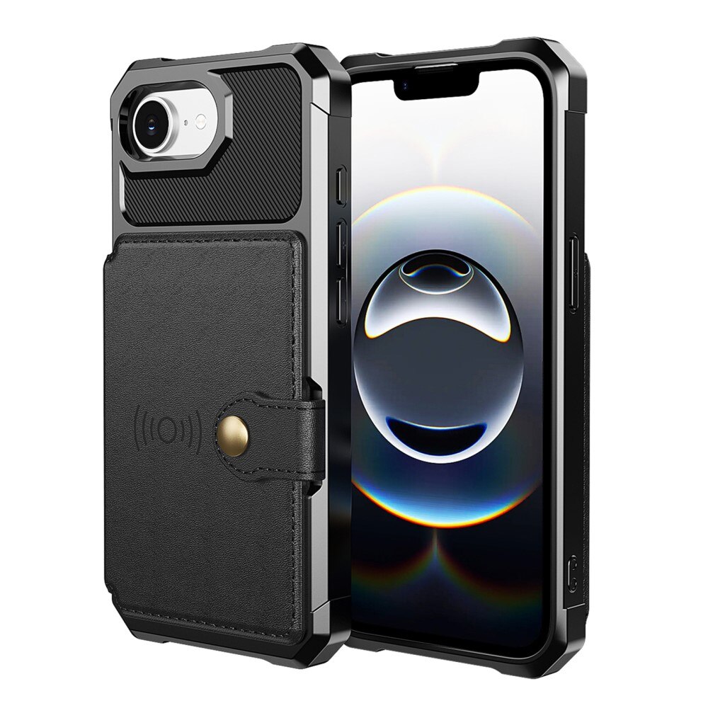 Funda con tarjetero Tough Multi-slot iPhone 16e Negro